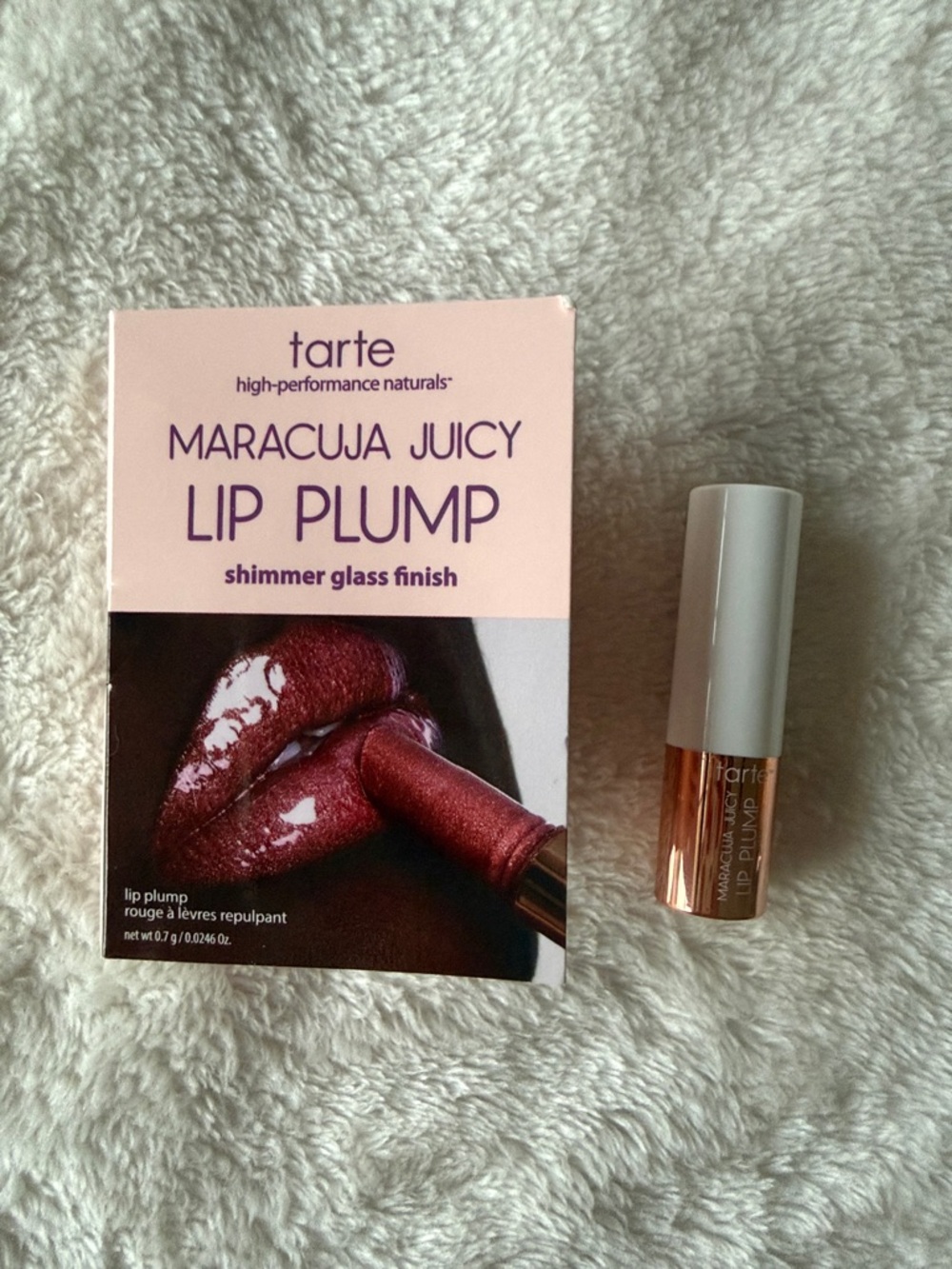 Tarte Maracuja Juicy Lip Pump - Rosy Mauve Shimmer Glass 0.7 g/.02 oz - travel